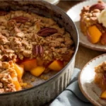 Bourbon Pecan Peach Crisp